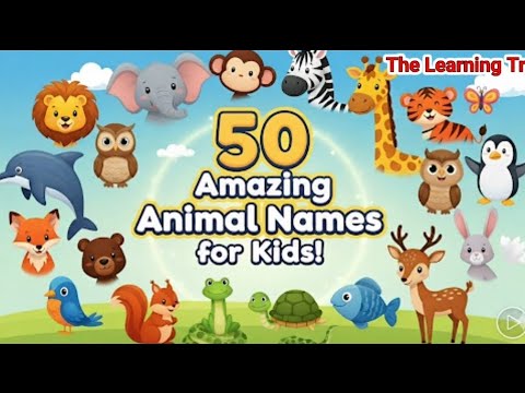 50 Animals Name | Animals Name in English | Animals Name with Pictures | #kidsvideo  #animals