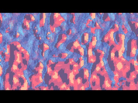 Pixel art flowing water animation