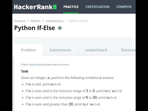 Python If Else Hackerrank solution
