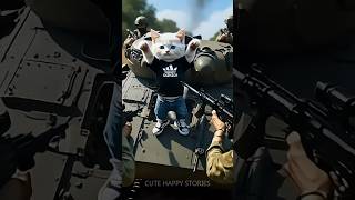 😼🚔💣 Kitten Hijacks a Tank and Destroys the City! 💥🐾  #cat #catstory #viralvideo #cute