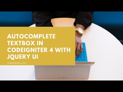 Autocomplete textbox in CodeIgniter 4 with jQuery UI