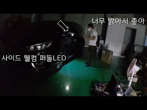 [올뉴,더뉴카니발]사이드미러 웰컴퍼들LED램프 상세한 DIY (IMS메모리시트X 조수석 신호도 상세하게...) 이건 뭐 낮이야?밤이야?