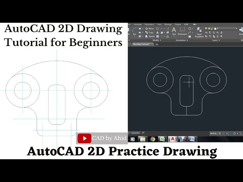 AutoCAD Tutorial for beginner in Hindi | AutoCAD 2D Practice Drawing for Mechanical | AutoCAD 3D