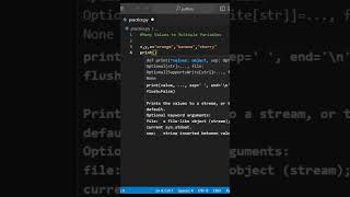 Many values to multiple variables 😗🙃#python #coding #pythonprogramming #code #pythoncoding
