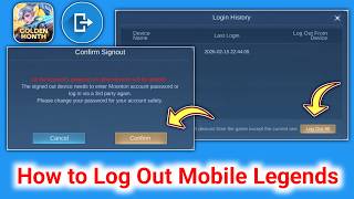 How to Logout of Mobile Legends Account 2026 | Sign Out Guide (Android & iOS) Easy Method