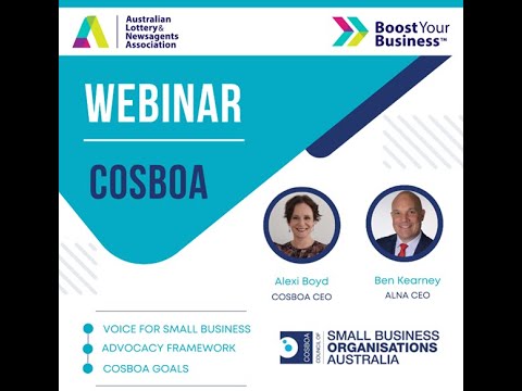 Alexi Boyd, Council of Small Business Organisations (COSBOA) Webinar