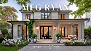 Meg Ryan Inspired Home Style  Modern Classic Elegance with Cozy American Charm