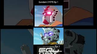 Gundam first fight comparison