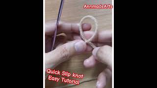 Best Way Doing a Slip Knot #crochet #shorttutorials #easycrochet #lefthandedcrochet