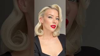 Old Hollywood glam makeup tutorial with red lips, classic eyeliners #makeuptutorial #makeup