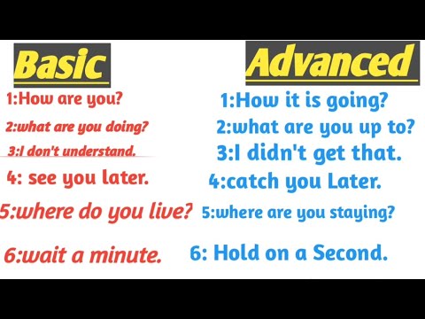 Basic and advanced 10 essential sentences improve your English sentences.