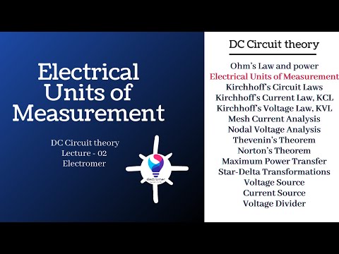 Electrical Units of Measurement | DC Circuit theory | Electromer