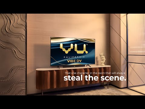 Why book a ticket when Vu Vibe DV takes you there? Introducing Vu VIBE DV QLED TV (Designer Vision)