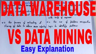 Data Warehousing and Data Mining|Difference between Data Warehouse and Data Mining