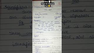 C language(Notes on comment section and identifiers) #like #trending #coding #shorts #viralvideo