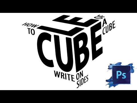 Writing Texts On Sides Of A Cube In Photoshop | Webtrickshome
