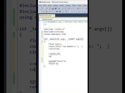 C++ Program To Find Largest Number |C++ Tutorial #coding #cforbeginners #programminglanguage