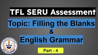 TFL SERU Assessment Mock Test 4 Filling the Gaps #mocktestpracticeset #pcolicence #licenseddriver