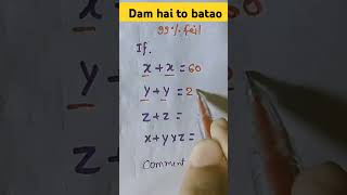 only intelligent person.  math puzzle. #mathshortcuts #2024 @MKRglobalstudy
