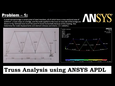 PROBLEM - 1 l TRUSS ANALYSIS l ANSYS APDL l