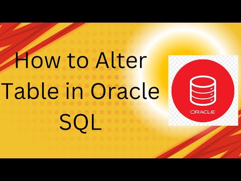 Alter Table in Oracle SQL