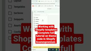 Shopify Templates | Working with templates in shopify 2023