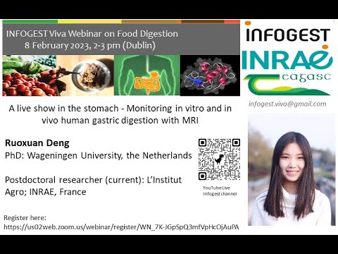 5th INFOGEST Viva Webinar on Food Digestion - Dr Ruoxuan Deng - Digestion monitoring with MRI