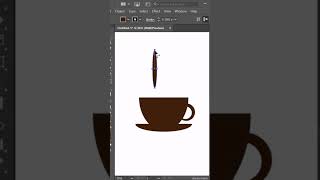Coffee Cup Logo in adobe illustrator #illustratortutorial #logo #text #art #icon #vectorillustrator
