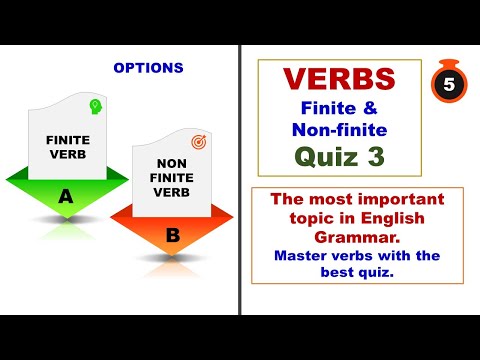 Verbs Quiz/Finite & Non-Finite/Classes 6-10/IELTS exam/SAT exam/50 Questions/Very important topic