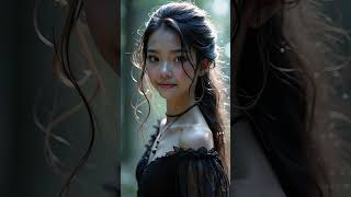 the dark beauty of a young woman #aiart #darkbeauty #aiportrait  #fantasy #artificialintelligence