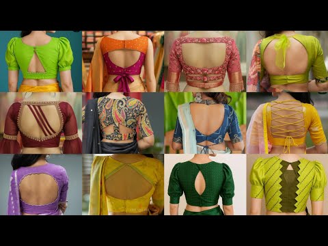 ❤️ trendy blouse designs 2026/ back neck blouse designs 