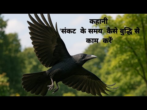 hindi moral story ThirstyCrow/संकट  के समय  कैसे बुद्धि से काम  करें/short stories with moral/कहानी