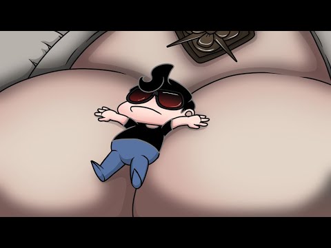 Markiplier sits on Lady Dimitrescu