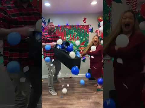 Exciting gender reveal moment!