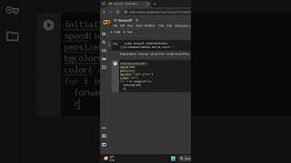 🐢✨ Python Turtle Square Pattern Magic ✨🖼️ | Code Dragon | ColabTurtle | #viral | #shorts |