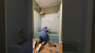 Ep.7 Bathtub refinishing | Etching tub & tiles! | Marine paint primer prep | House Project Reno