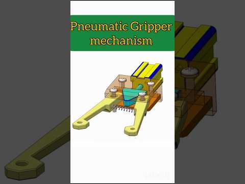 Pneumatic Gripper Mechanism! 😳🤔‼️ How it's works? 😲 #pneumatics #gripper #mechanism #mechanical