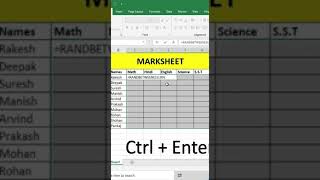 Excel Marksheet Tips & Trick _ Know Everyone New Users #excelmarksheet#computerknowledge