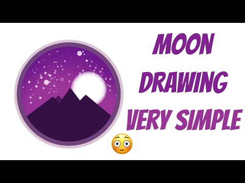 Moon drawing in Ibispaint X #ibispaintx #shorts #drawing