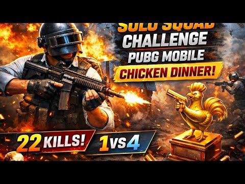 PUBG Mobile Solo Squad Challenge | Chicken Dinner 🏆