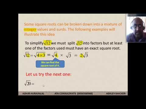 TOPIC 1 LESSON 2 NUMBERS SURDS