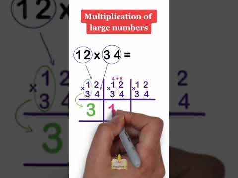 Multiplication of large numbers 📖 #maths #studyhacks #studytips #mathtricks #math #tutorial #shorts