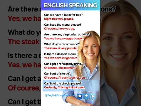 Daily English Conversation Practice: Dining Out Made Easy