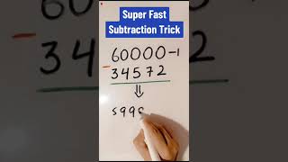 Easy Subtraction Trick | Subtraction Hack #maths #shorts #youtubeshorts #subtractiontricks #mathhack
