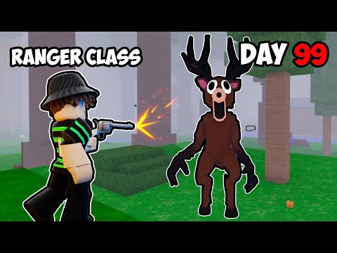 I Survived 100 DAYS In a Roblox Forest With The Ranger Class..(this was crazy)