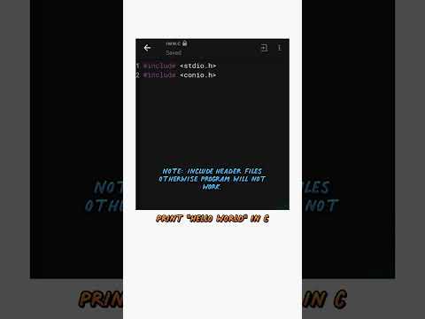 Print "Hello world" in C 💻 #shorts #programming