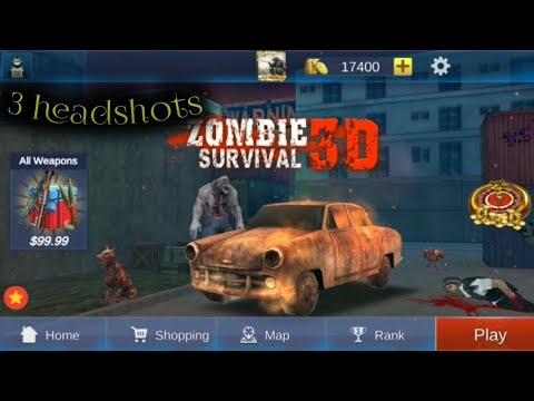 3 headshots in ZOMBIE 3D SURVIVAL.