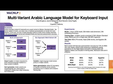 Multi Variant Arabic Language Model for Keyboard Input