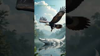 Eagle catches crocodile from the lake #ai #aivideo #crocodile #eagle #adventure #objectcapture