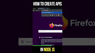 How to create simple APIs in Node JS  #shorts
